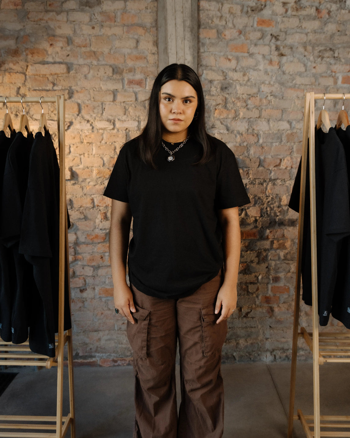 Oversized Heavy Weight - Playera Negra PREMIUM
