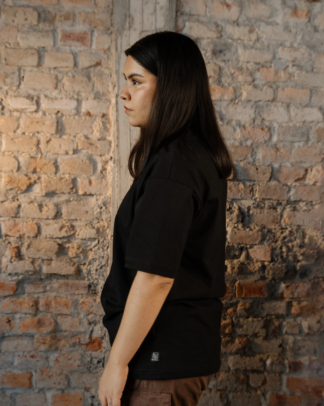 Oversized Heavy Weight - Playera Negra PREMIUM