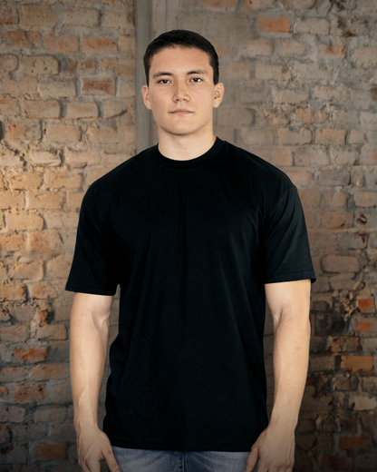 Oversized Tela Sostenible - Playera Negra